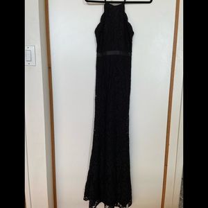 Black lace formal gown